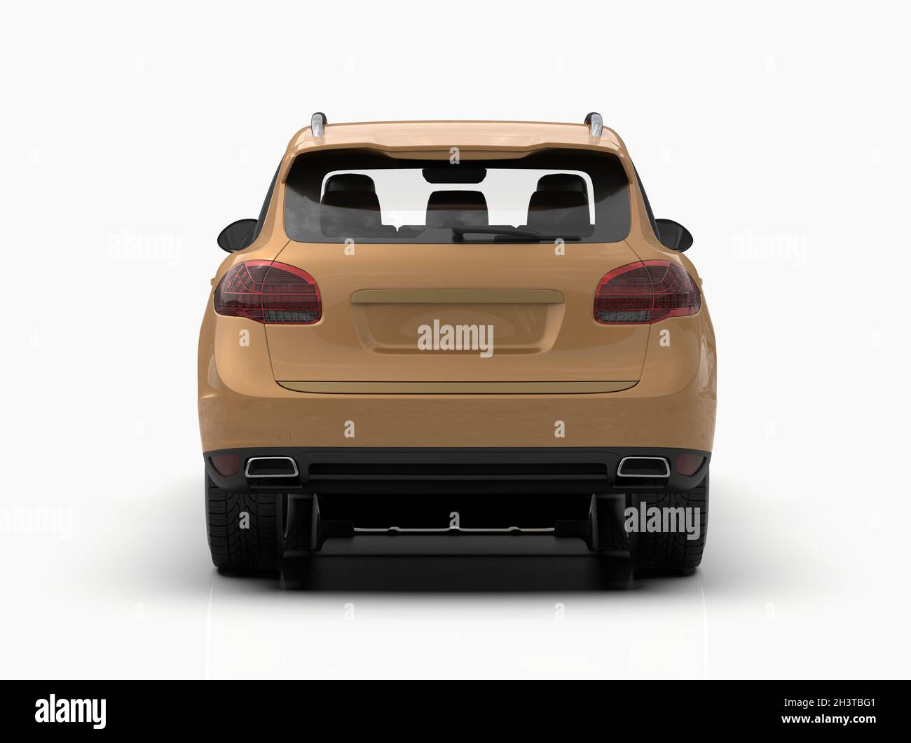 Generisches und brandloses Luxus-SUV isoliert auf weißer 3d-Abbildung Stockfoto