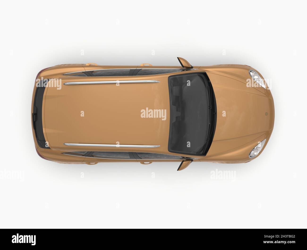 Generisches und brandloses Luxus-SUV isoliert auf weißer 3d-Abbildung Stockfoto