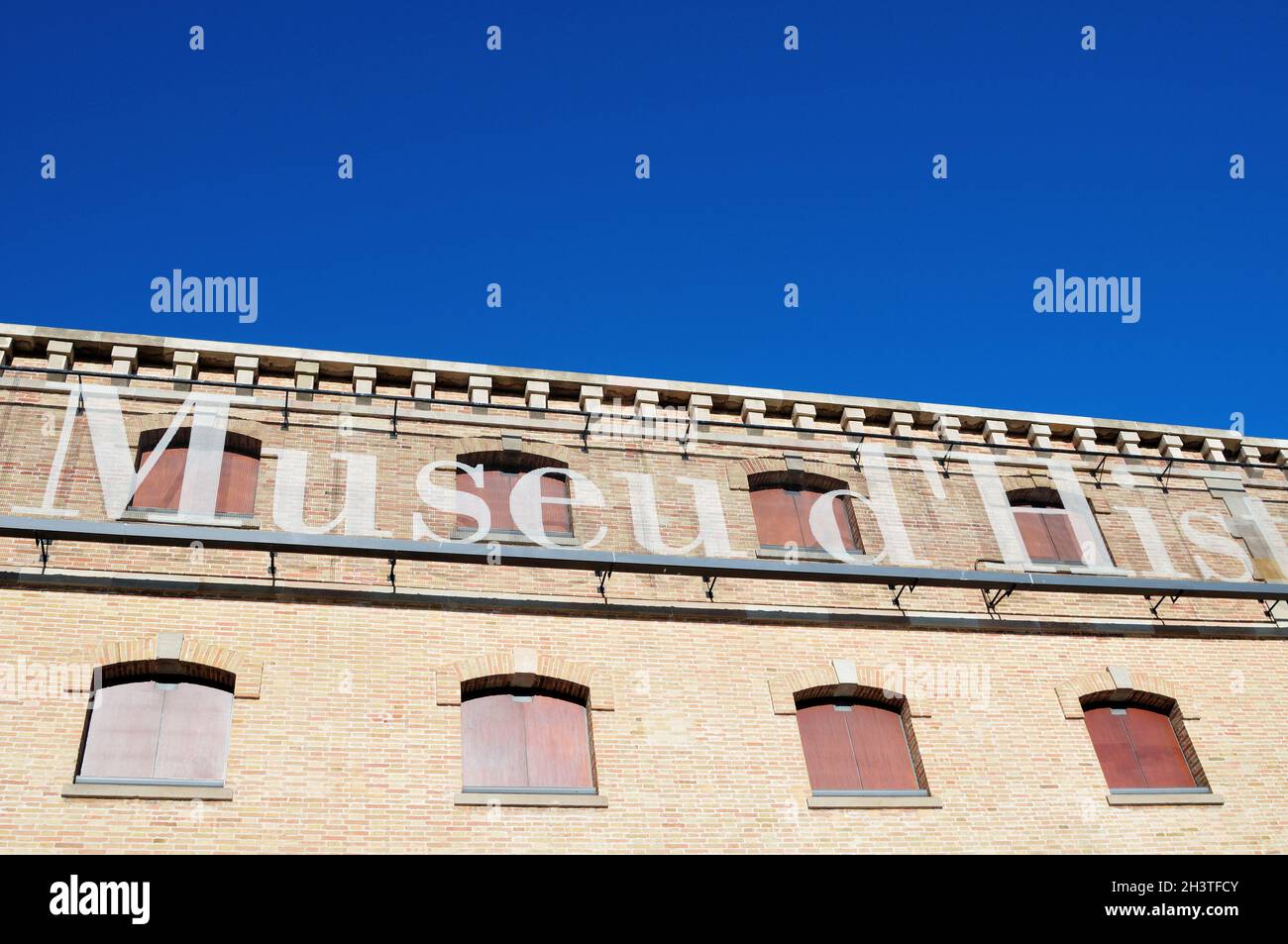 Fassade des Historischen Museums in Barcelona - Spanien Stockfoto