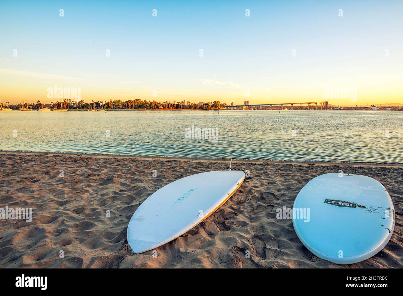 Oktober Morgen in Glorietta Bay. Coronado, CA, USA. Stockfoto