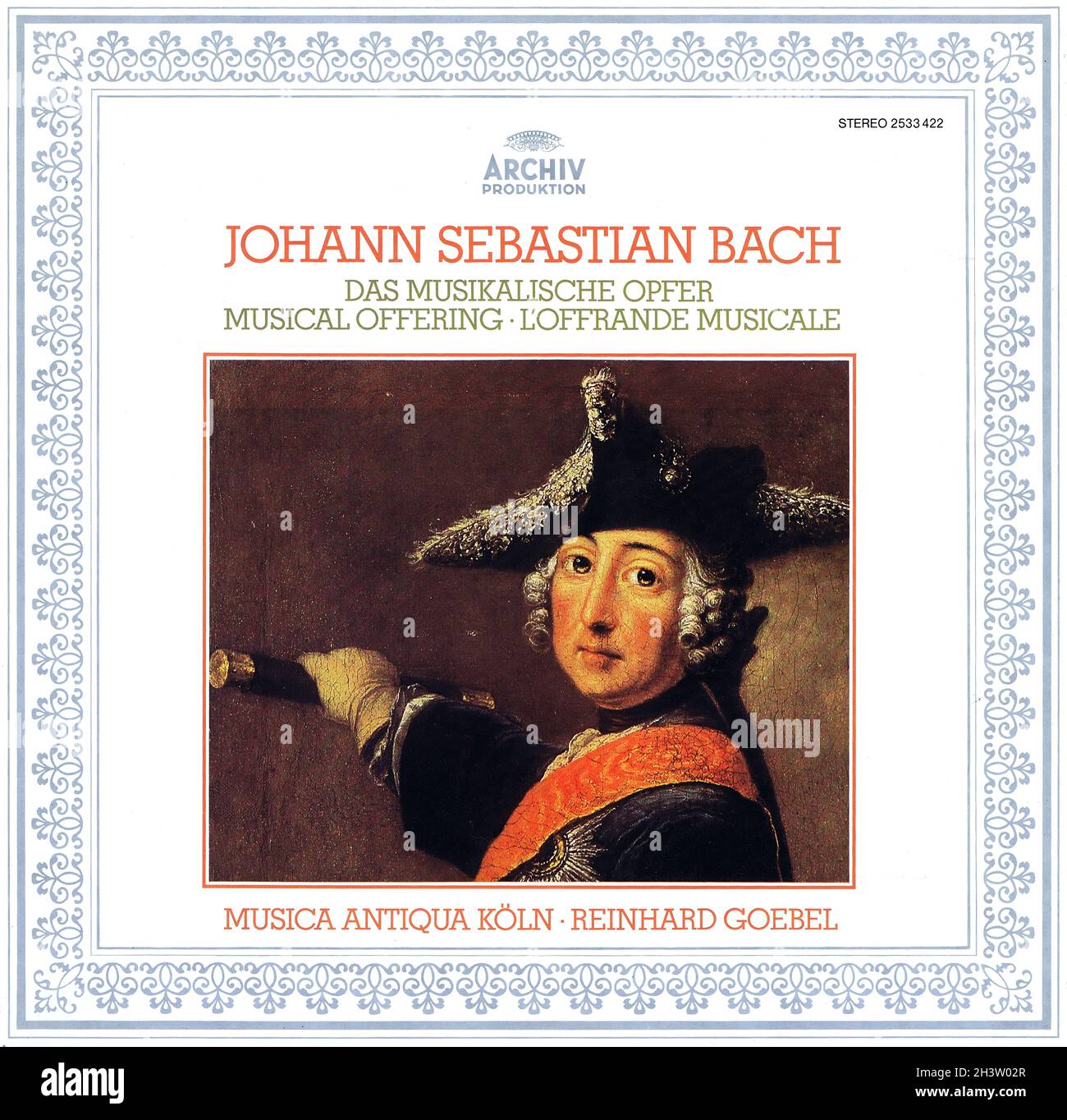 Bach das musikalische Opfer A Musical Offering - Musica Antiqua KoÌˆln DG Archiv - Classical Music Vintage Vinyl Record Stockfoto