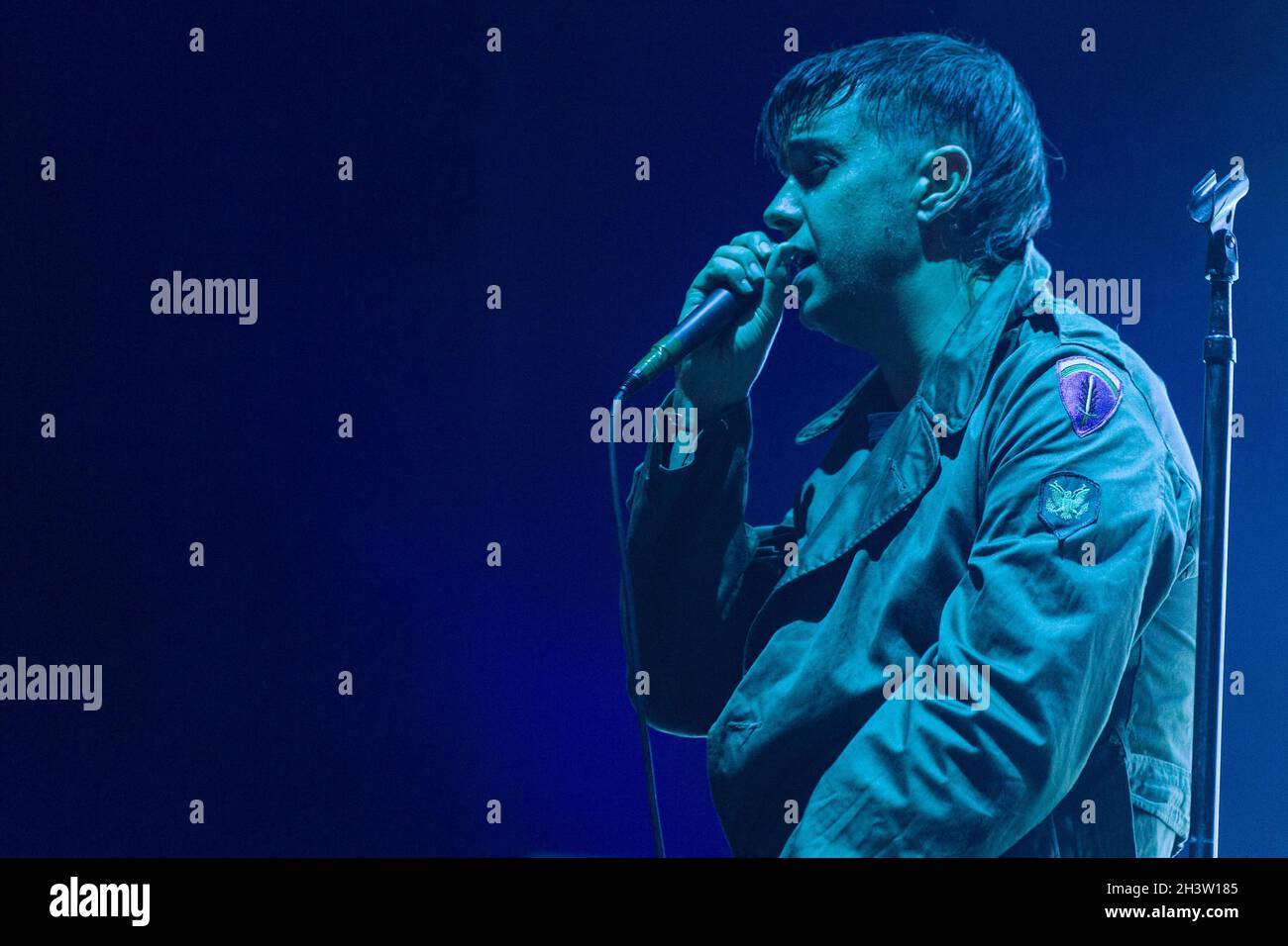 San Francisco, USA. Okt. 2021. Julian Casablancas über die Schlaganfälle während des Outside Lands Music Festival am 29. Oktober 2021 in San Francisco, Kalifornien (Foto: Daniel DeSlover/Sipa USA) Quelle: SIPA USA/Alamy Live News Stockfoto