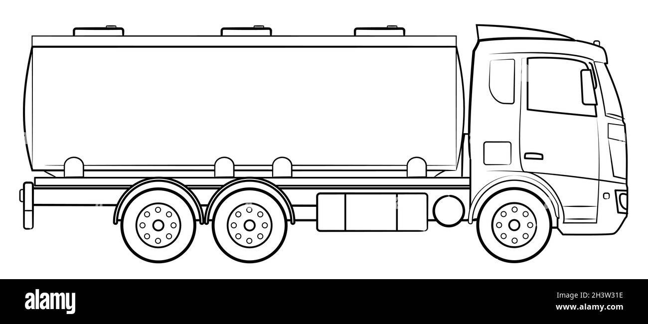 Tankwagen - Vektordarstellung eines Fahrzeugs. Stock Vektor