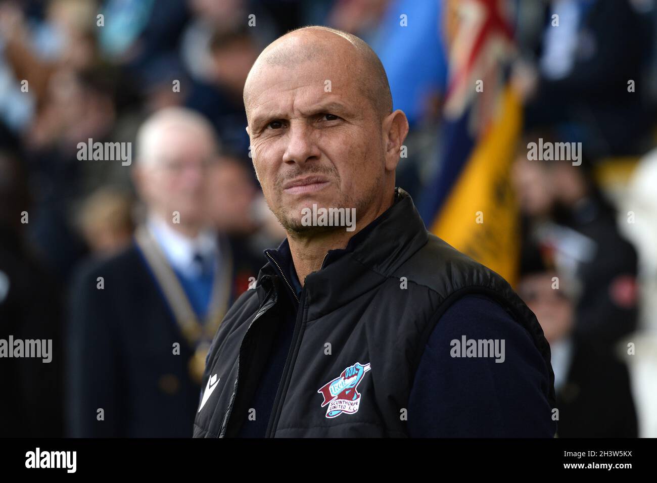 Colchester, Großbritannien. Juli 2012. Manager von Scunthorpe United, Neil Cox - Colchester United / Scunthorpe United, Sky Bet League Two, JobServe Community Stadium, Colchester, Großbritannien - 30. August 2021 nur redaktionelle Verwendung - es gelten DataCo-Beschränkungen Credit: Matchday Images Limited/Alamy Live News Stockfoto