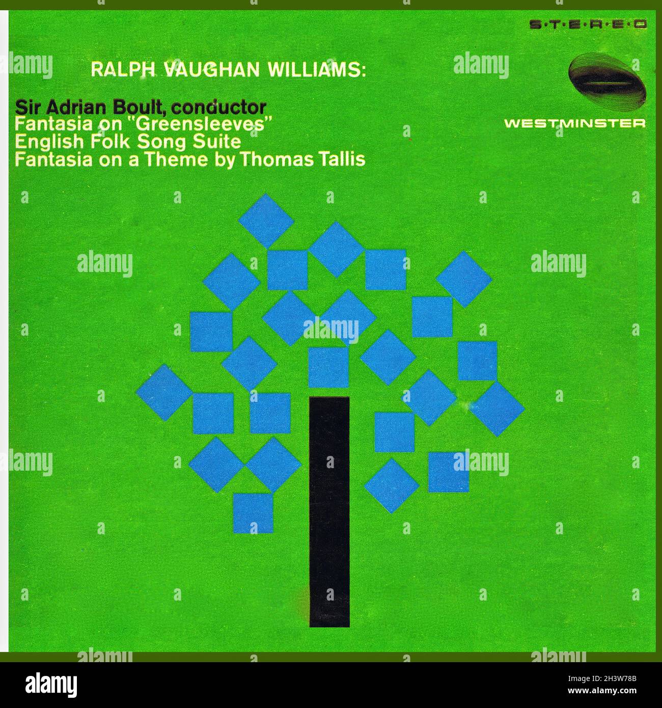 Vaughan Williams Fantasia auf Greensleeves â€¢ Englische Folk Song Suite â€¢ Fantasia auf einem Thema von Thomas Tallis - Boult Westminster R2R - Klassische Musik Vintage Vinyl Schallplatte Stockfoto