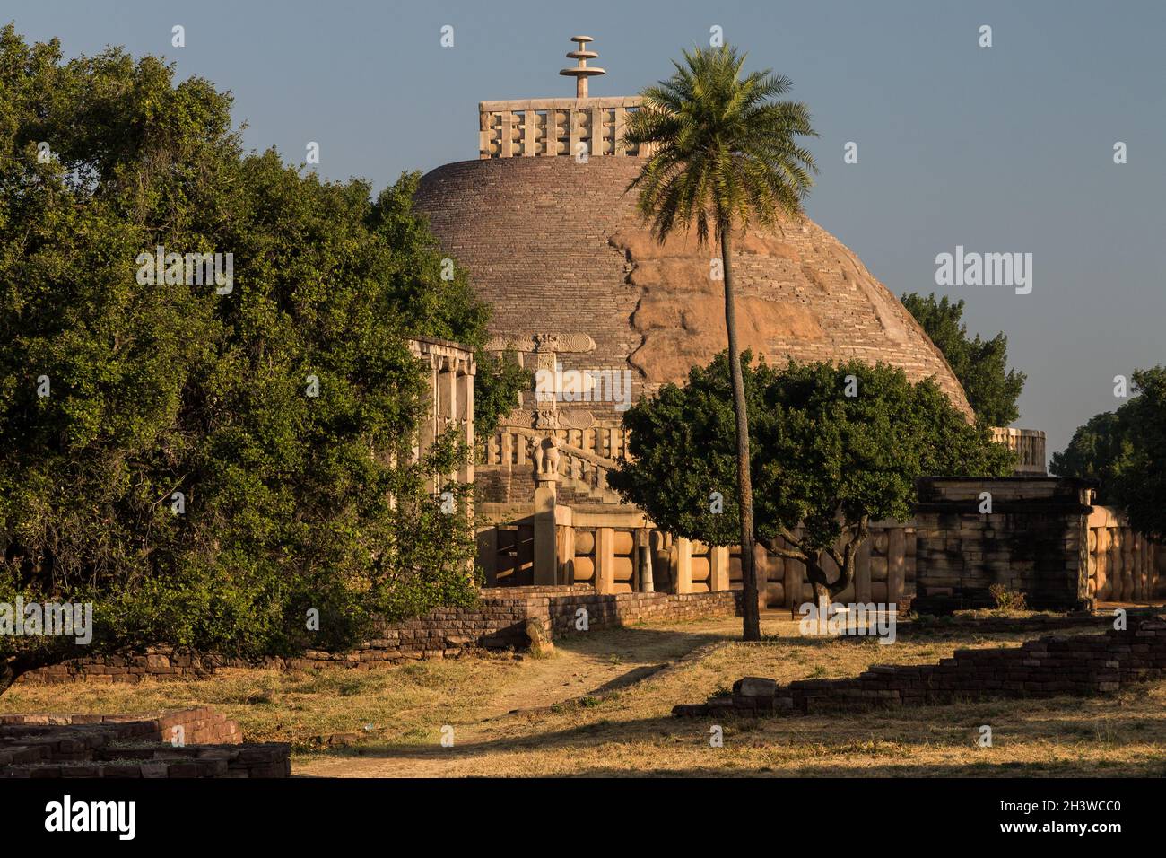 Tolle Stupa im Sanchi. Madhya Pradesh, Indien Stockfoto