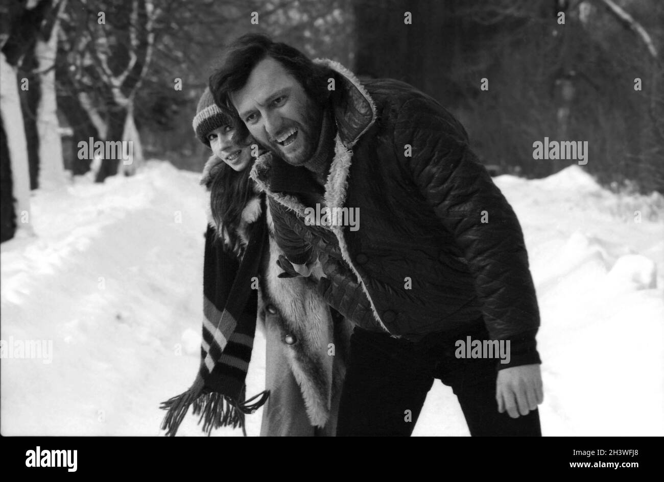 Die rumänischen Schauspieler Carmen Galin & Ovidiu Iuliu Moldovan, 1980 Stockfoto