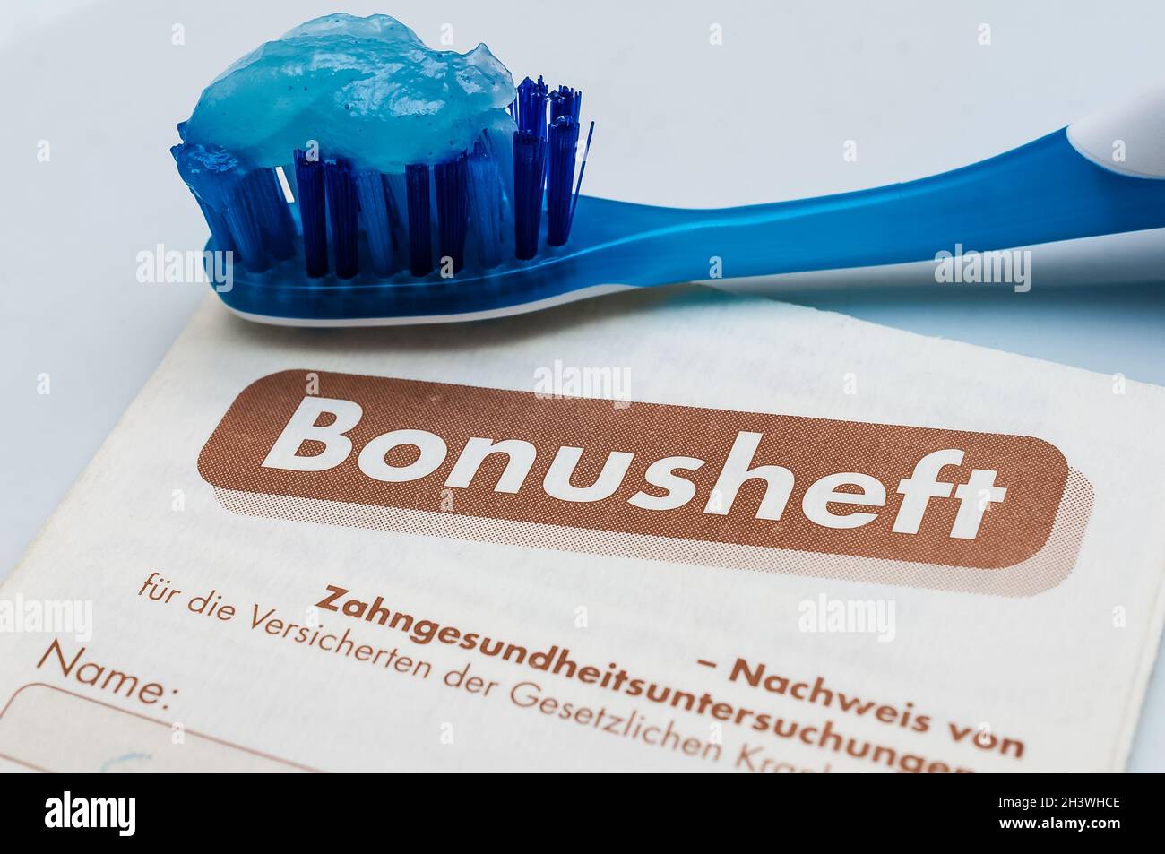 Zahnarzt Bonusheft Vorsorge Stockfoto