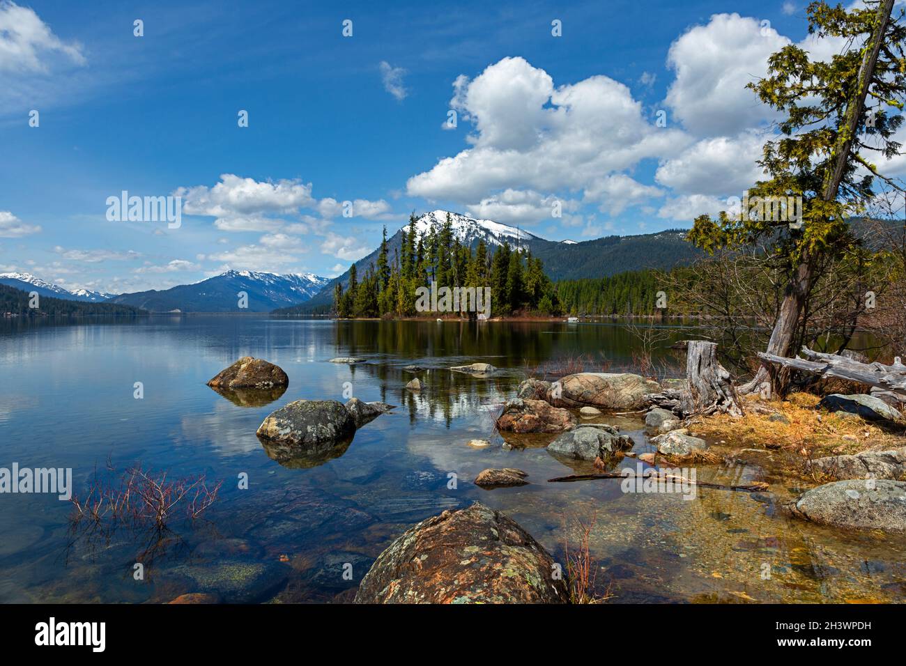 WA19721-00...WASHINGTON - Wenatchee Lake vom Lake Wenatchee State Park in der Cascade Range. Stockfoto