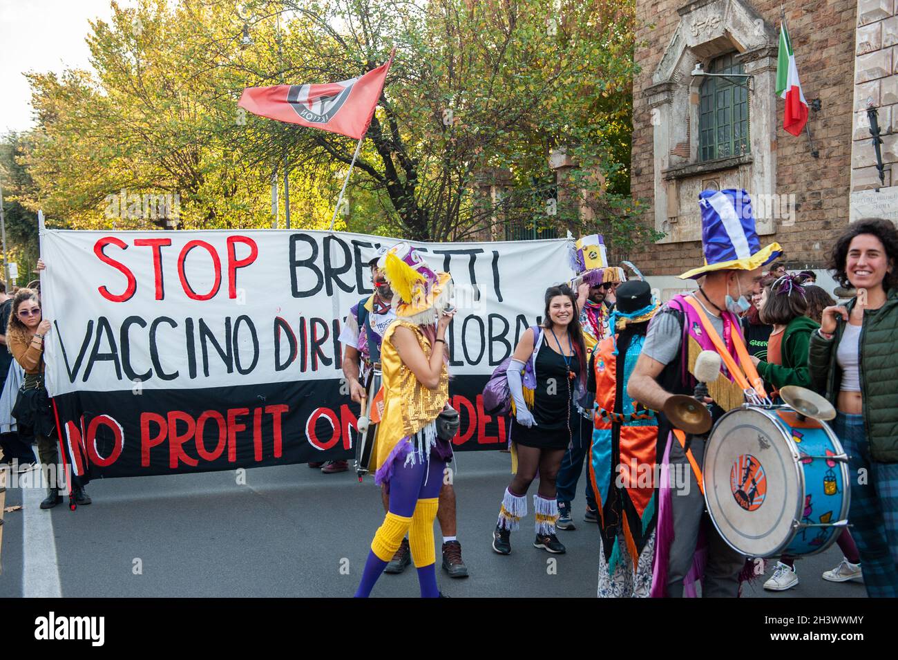 Rom, Italien 30/10/2021: Protestdemonstration gegen den G20-Gipfel. © Andrea Sabbadini Stockfoto