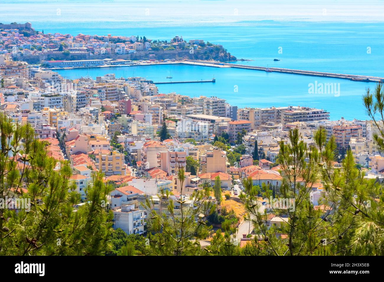Altstadt in Kavala, Griechenland Stockfoto