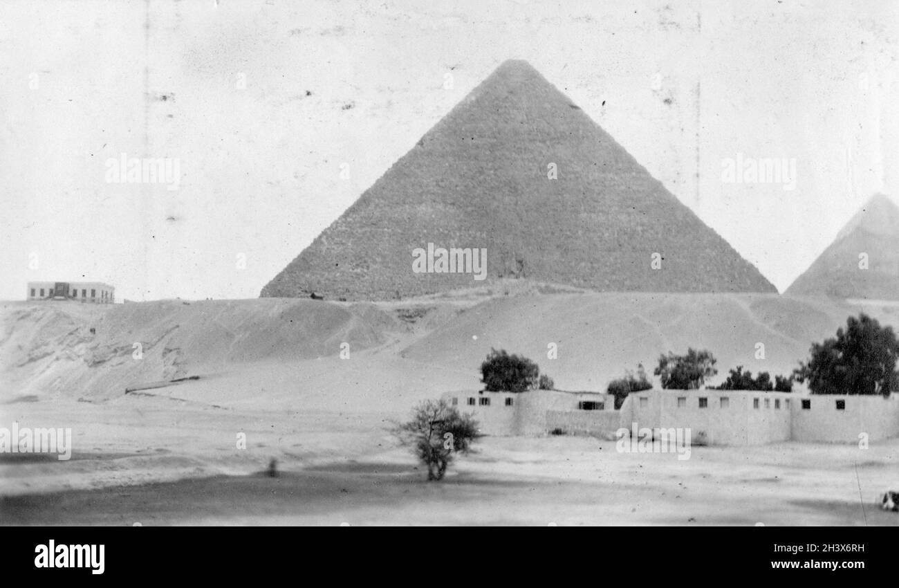 Die große Pyramide, Gizeh-Hochebene, Ägypten, 1909 Stockfoto