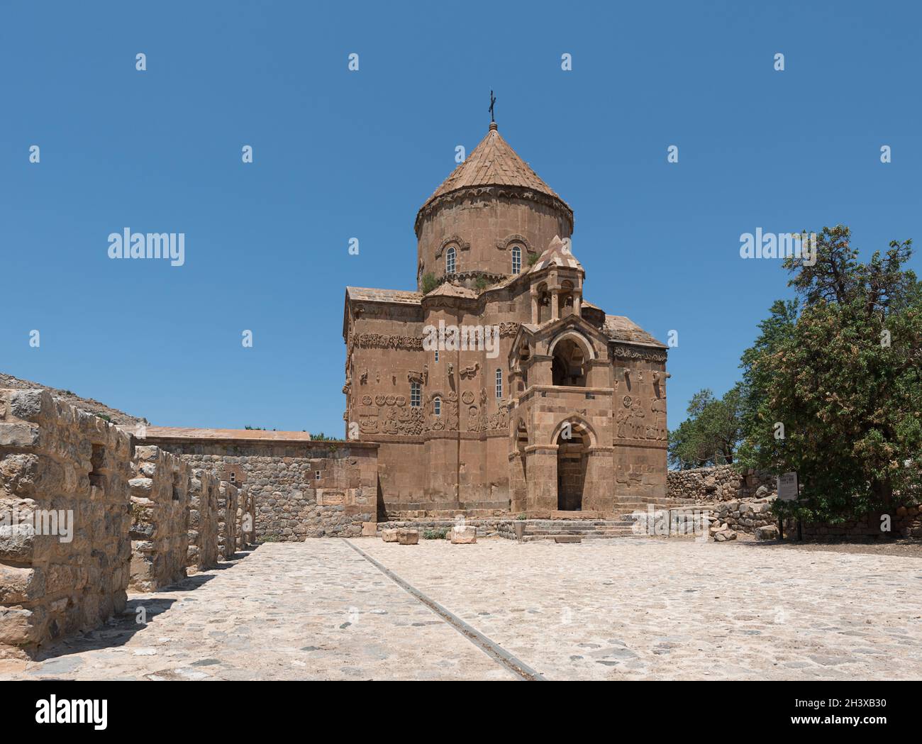 Holy Cross Cathedral (10. Jahrhundert) auf der Akdamar-Insel im Van-See, Türkei Stockfoto