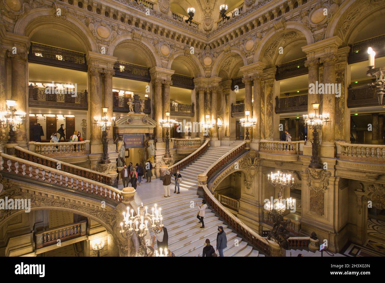 Frankreich, Paris, Opera Garnier, Interior, Grand Escalier, Stockfoto