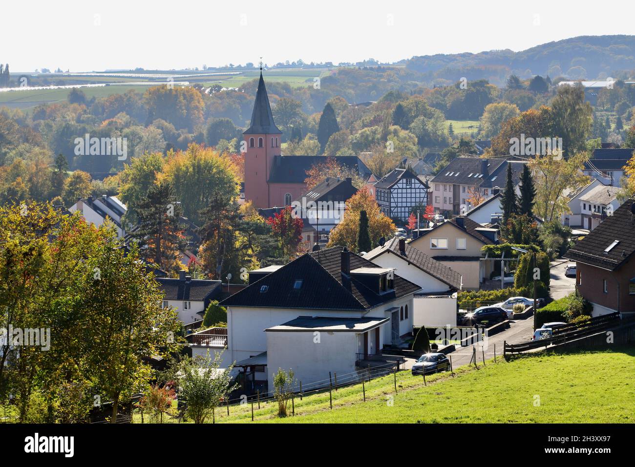 Wachtberg Oberbachem im frühen Herbst Stockfoto