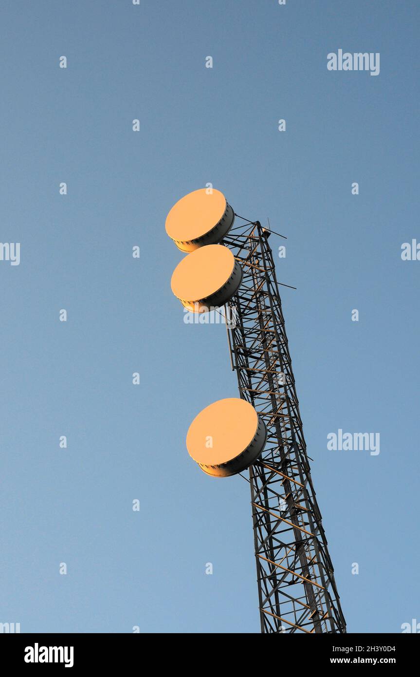 Mikrowellen-Übertragungsantennen Stockfoto