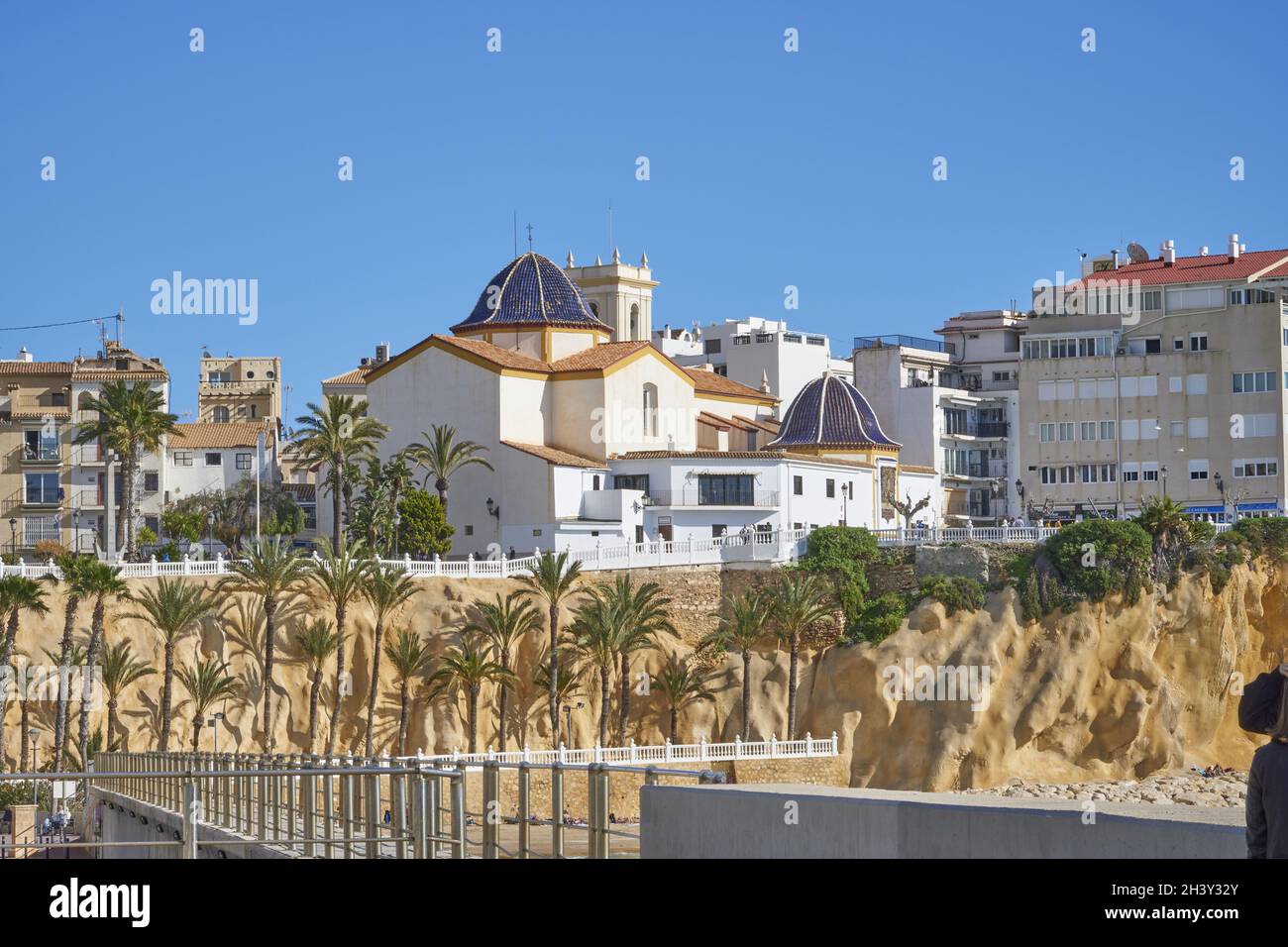 Die Pfarrkirche St. James und St. Anne in Benidorm, Alicante, Spanien Stockfoto