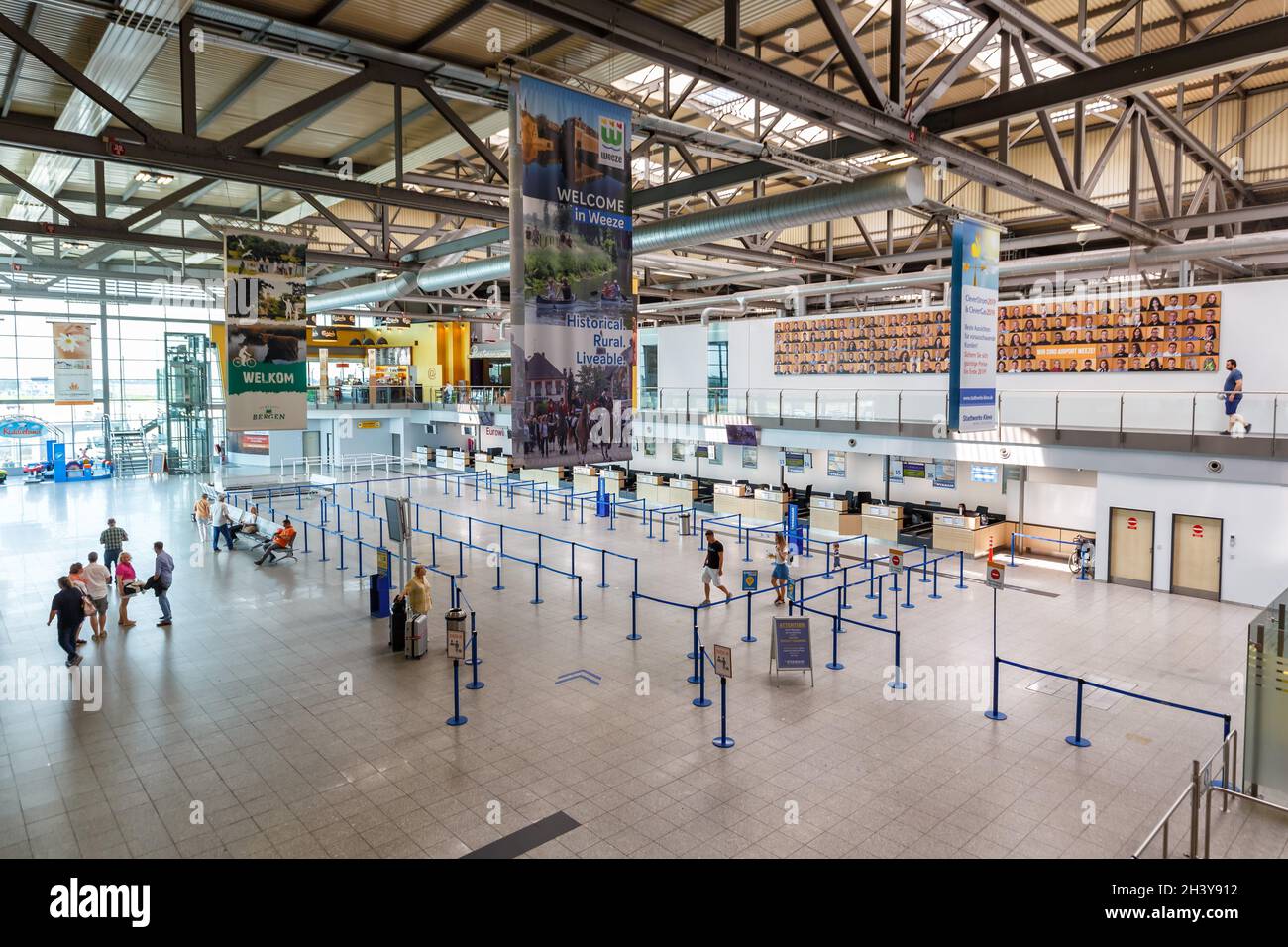 Flughafen Weeze Niederrhein Flughafen NRN Terminal in Deutschland Stockfoto