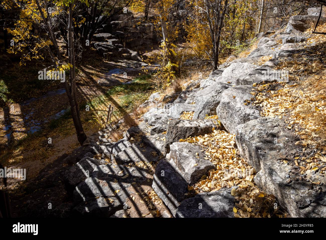 Blick auf den Santa Fe Fluss Stockfoto