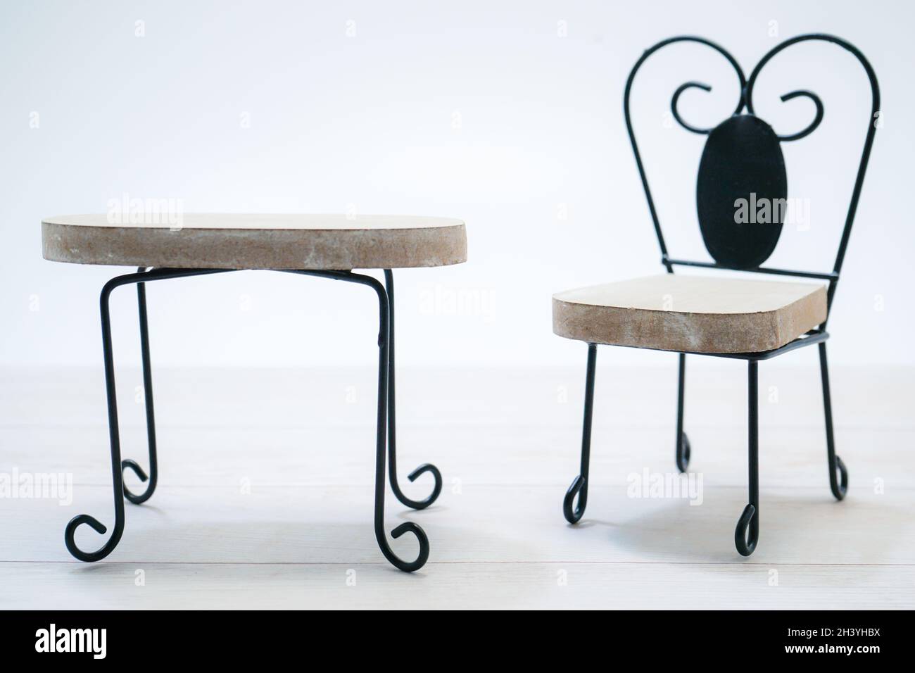 Stuhl der Figur (weißer Rücken) Stockfoto