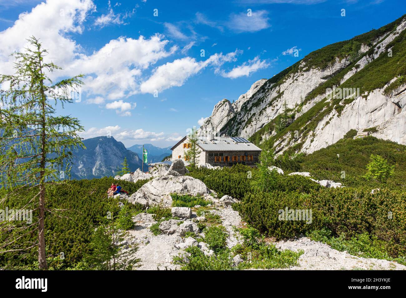 Das wunderschön gelegene BlaueishÃ¼tte, Berchtesgaden, Bayern, Deutschland Stockfoto