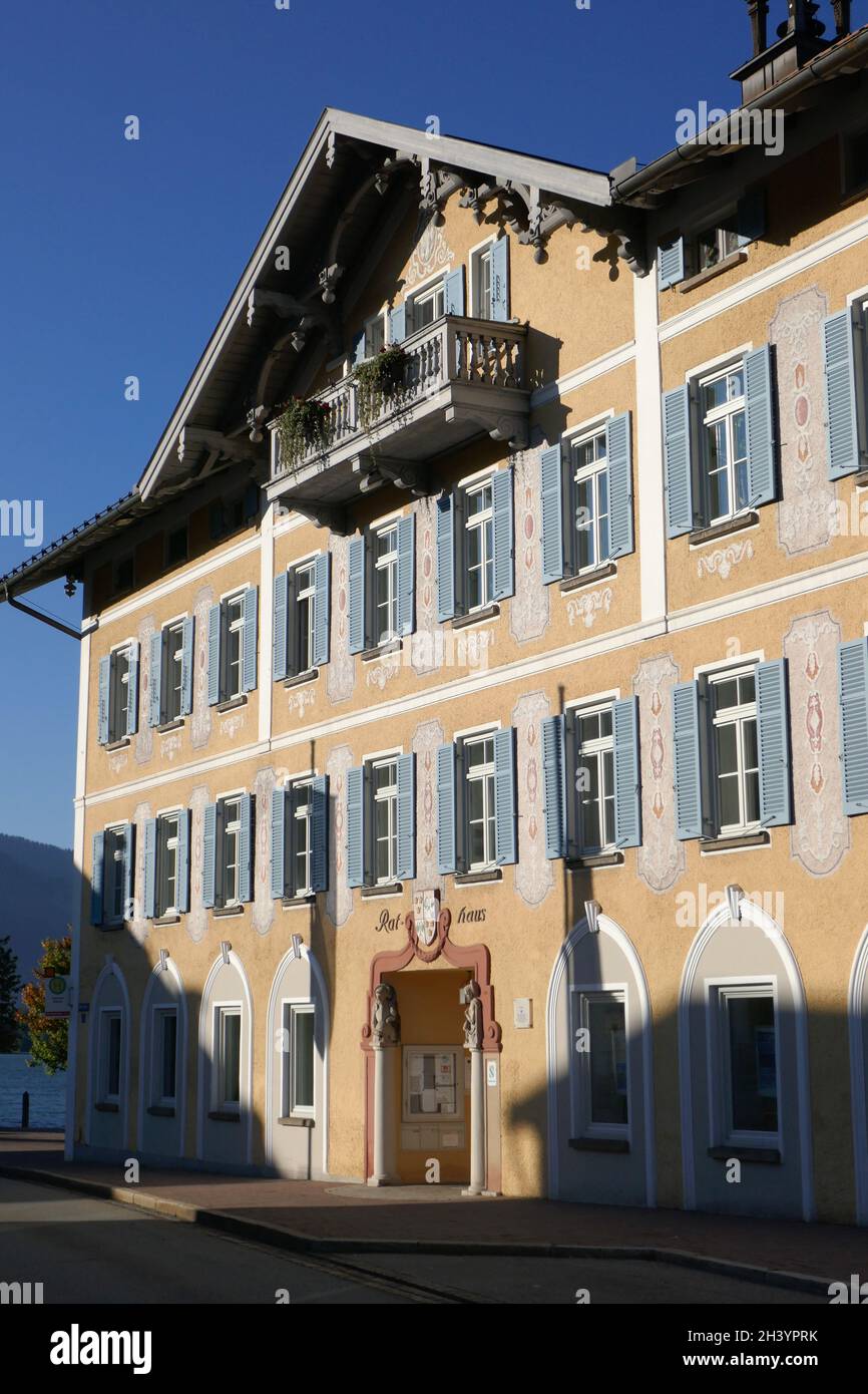 Rathaus Tegernsee Stockfoto