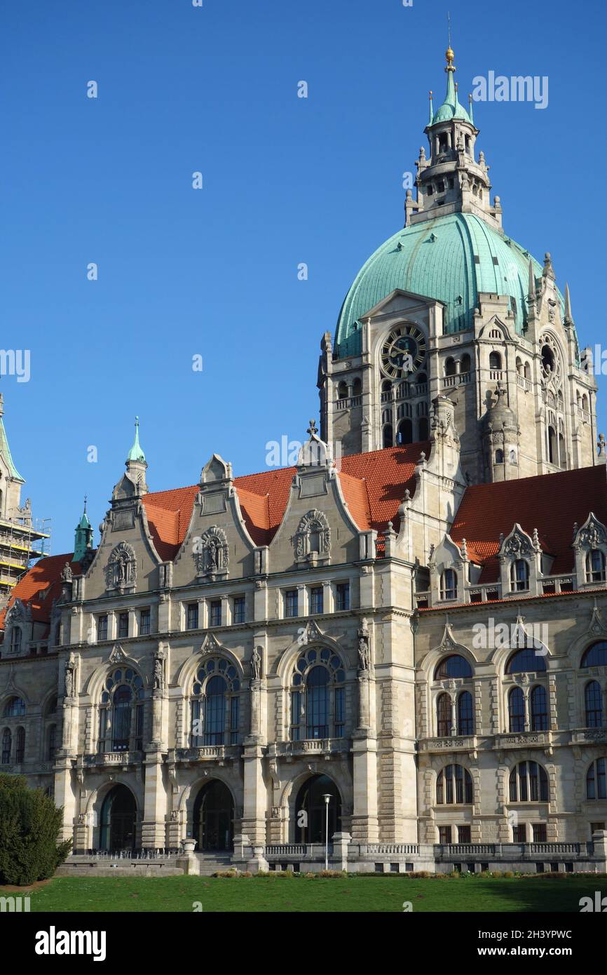 Neues Rathaus in Hannover Stockfoto
