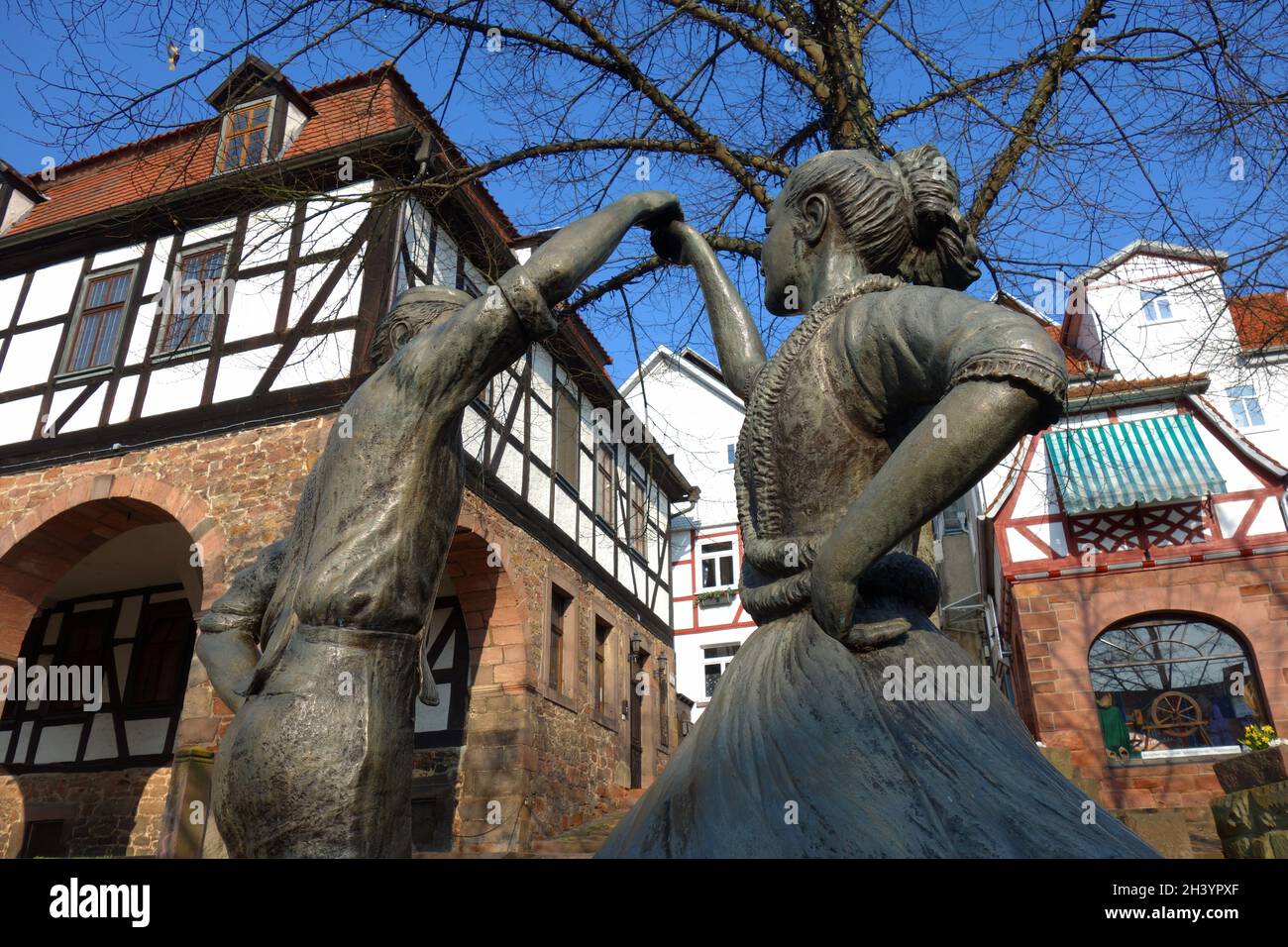 Historische Altstadt von Schlitz Stockfoto