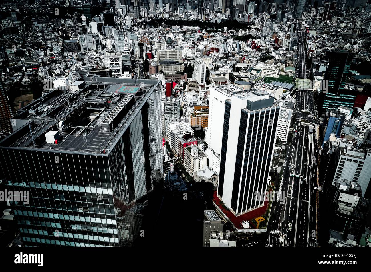 Der Blick vom Shibuya Sky Observatorium Stockfoto