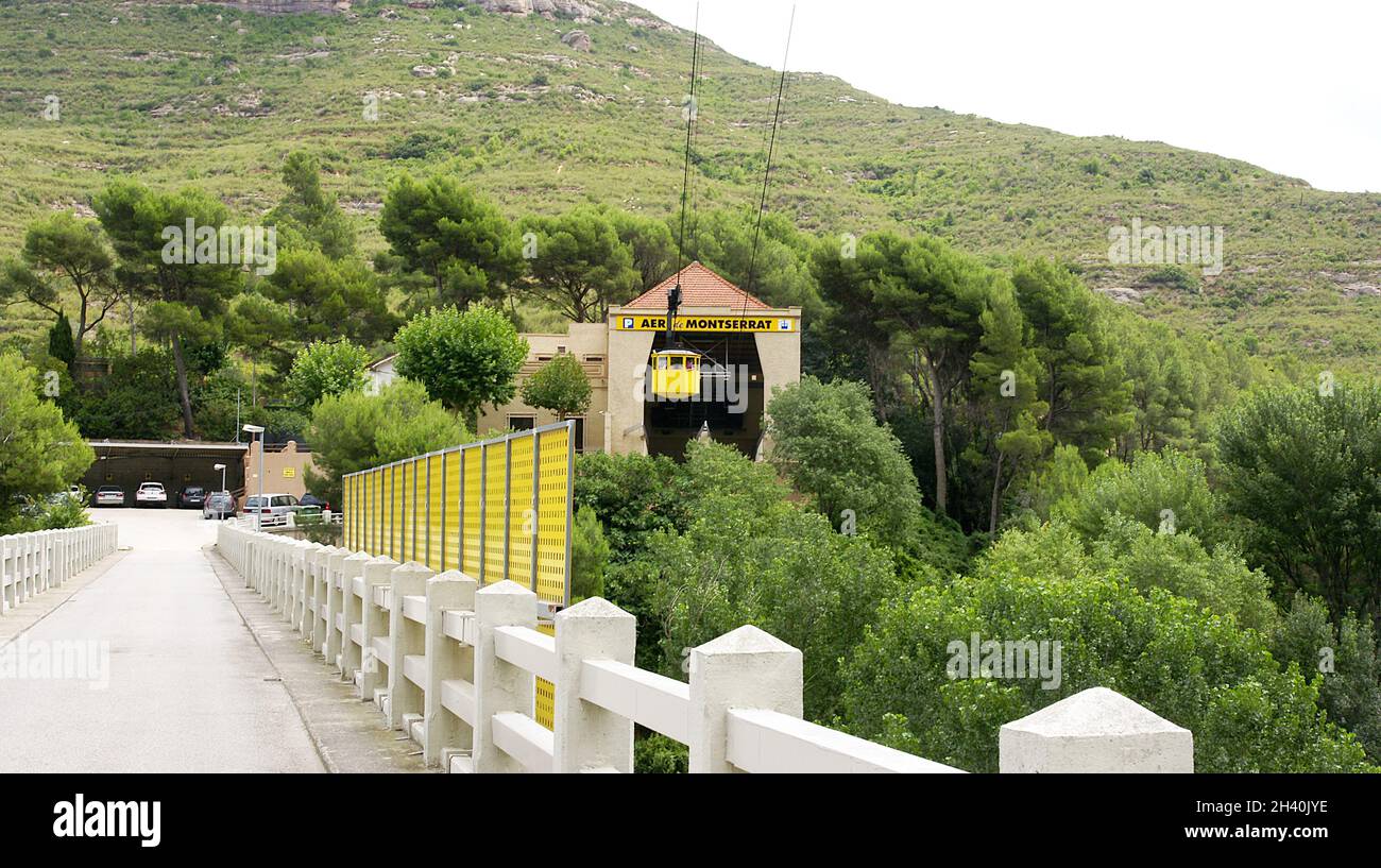 Montserrat Teleferico Bridge, Barcelona, Katalonien, Spanien, Europa Stockfoto