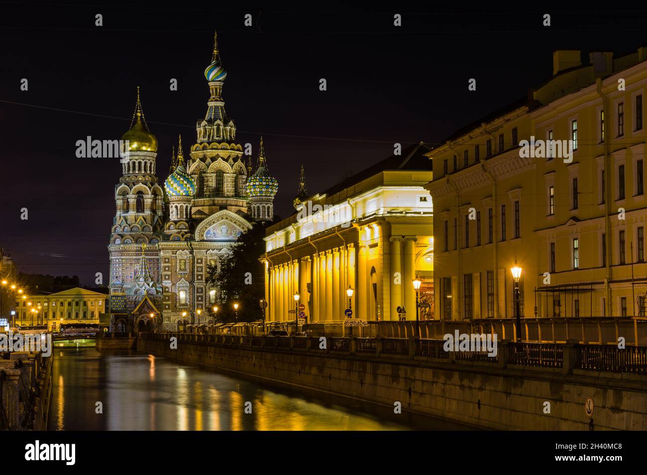 Kirche des Erlösers auf vergossenen Blutes in Sankt Petersburg Stockfoto