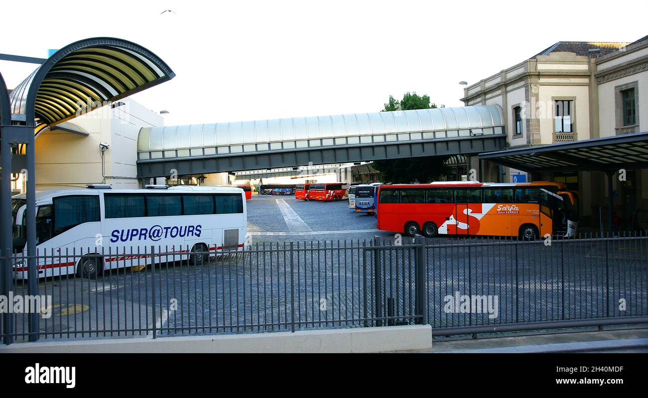 Busbahnhof Nord in Barcelona, Katalonien, Spanien, Europa Stockfoto