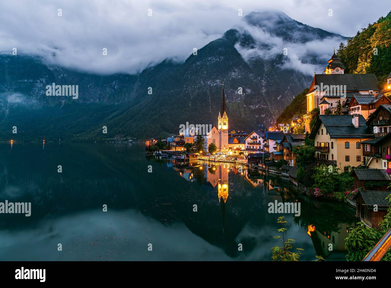 Hallstatt Dorf im Salzkammergut Stockfoto