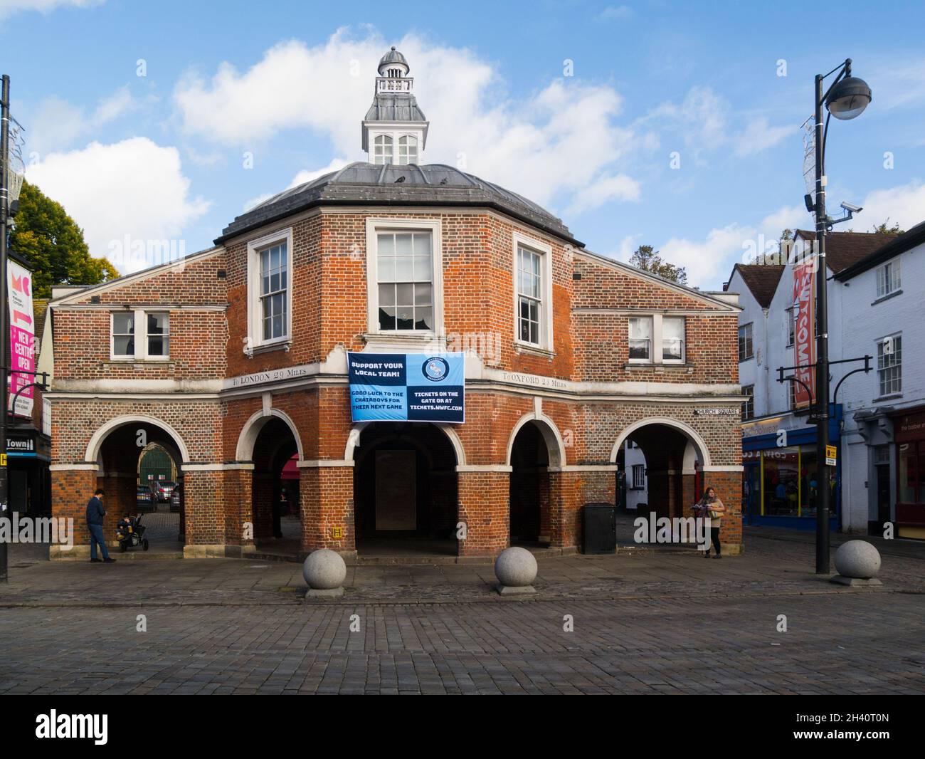 Little Market House ein denkmalgeschütztes 11 Gebäude aus dem Jahr 1604 in Cornmarket High Wycombe Buckinghamshire, England, Großbritannien Stockfoto