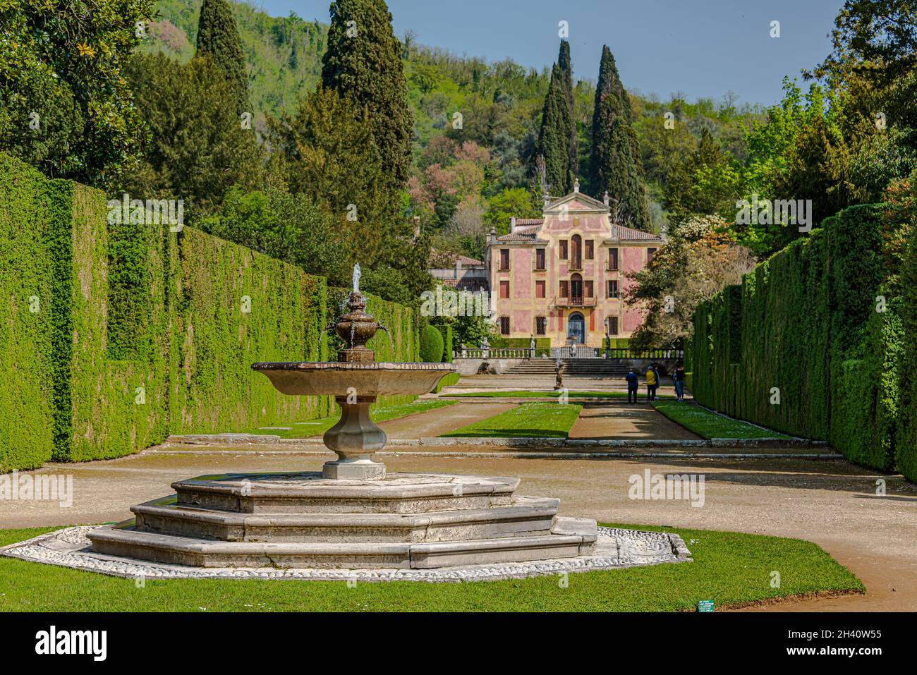 Villa Barbarigo in Valsanzibio Stockfoto