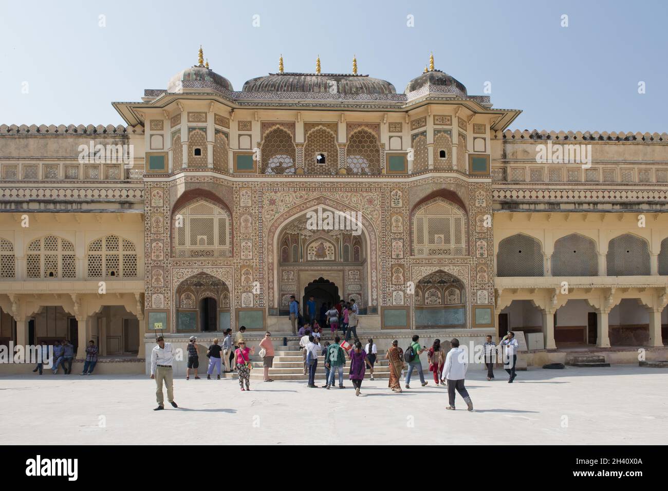 Ganesh Tor am Amber Fort in der Nähe von Jaipur Stockfoto