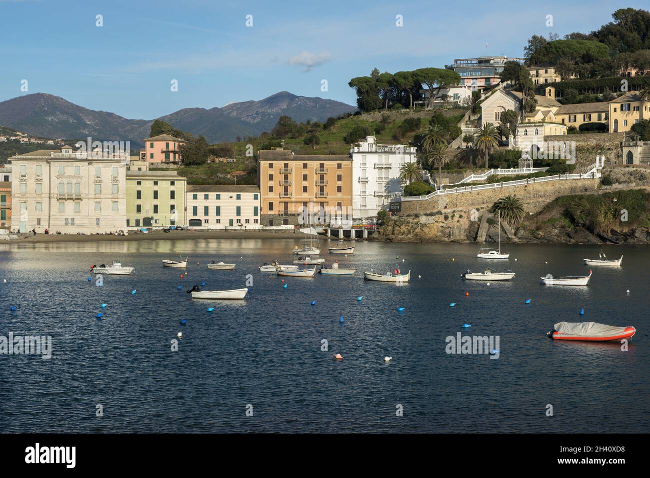 Baia del Silenzio in Sestri Levante Stockfoto