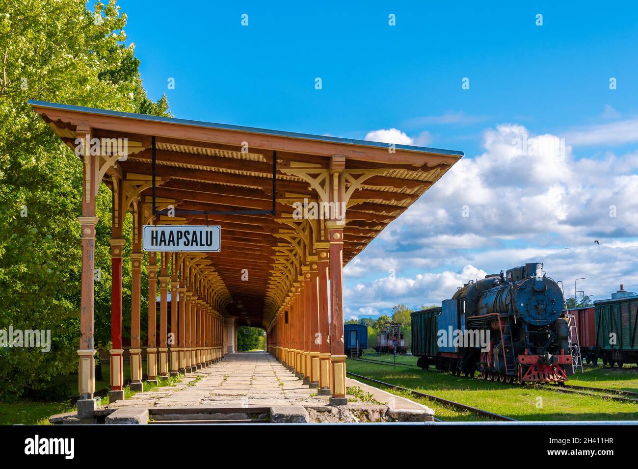 Haapsalu erstaunliches Dorf in Estland Stockfoto