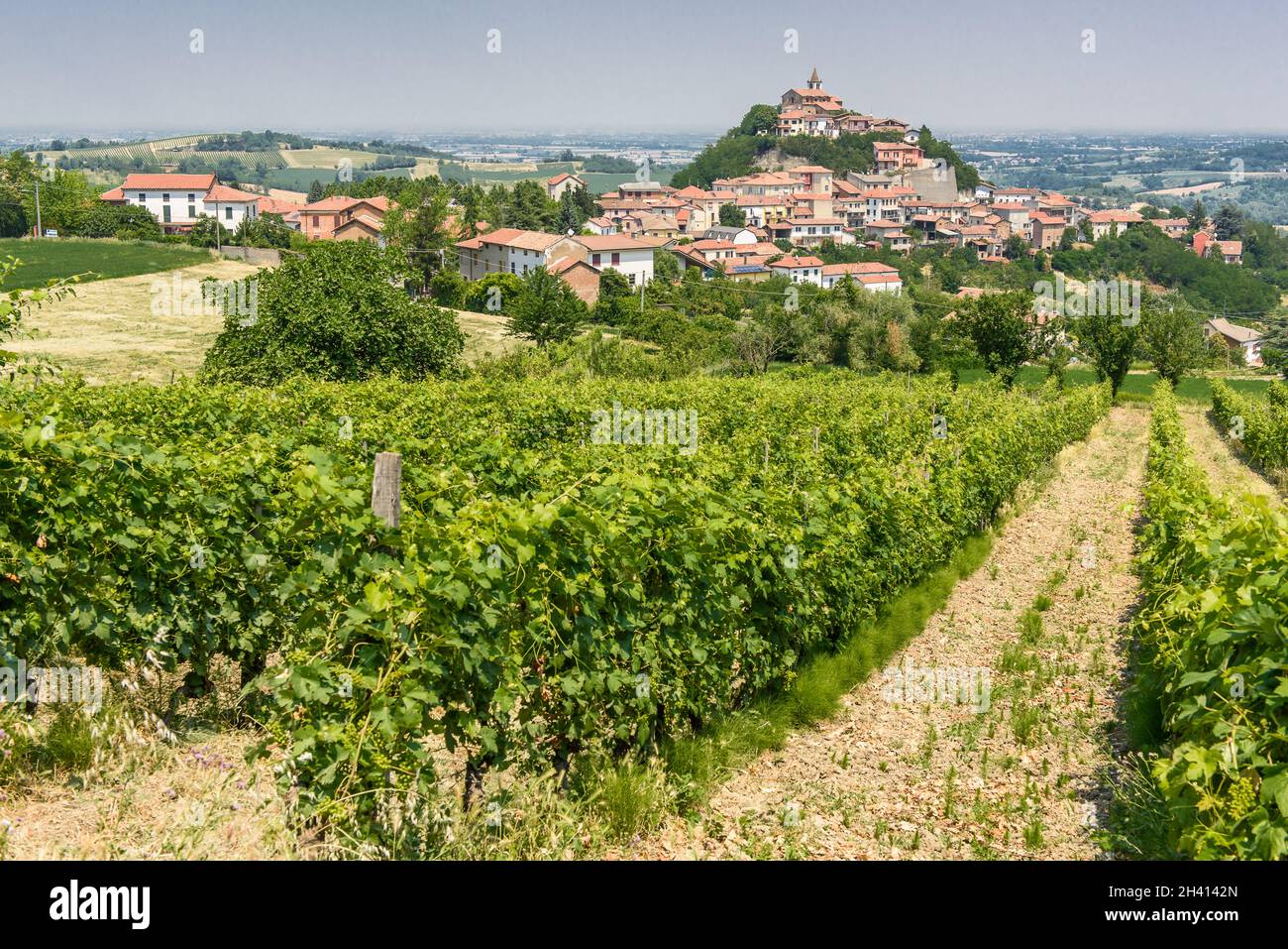 Sarezzano, kleines Dorf im Piemont Stockfoto