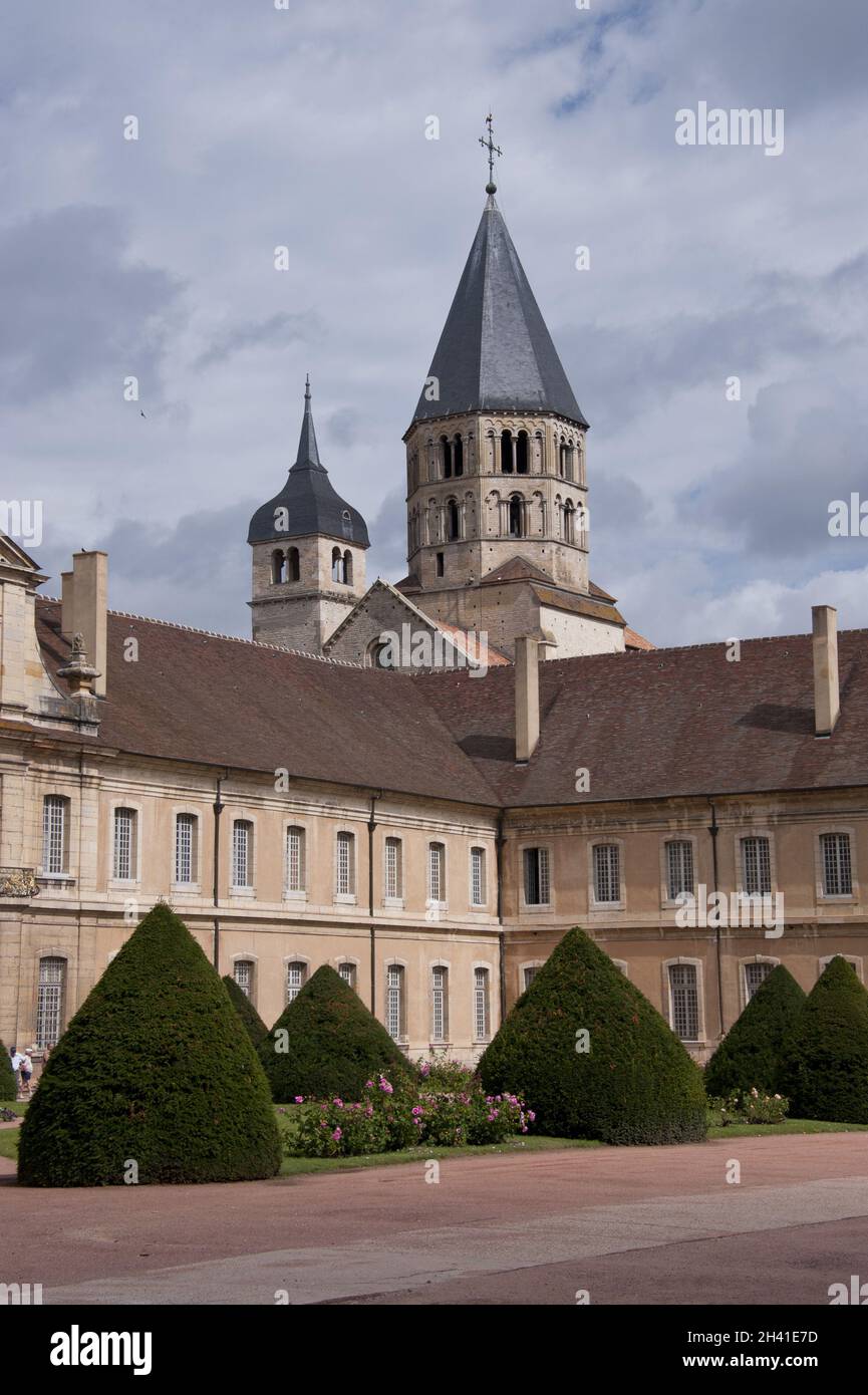 Turm der Abtei von cluny Stockfoto