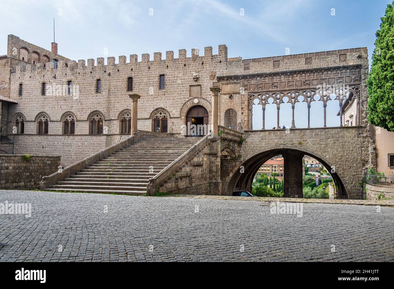 Palast der Päpste in Viterbo Stockfoto