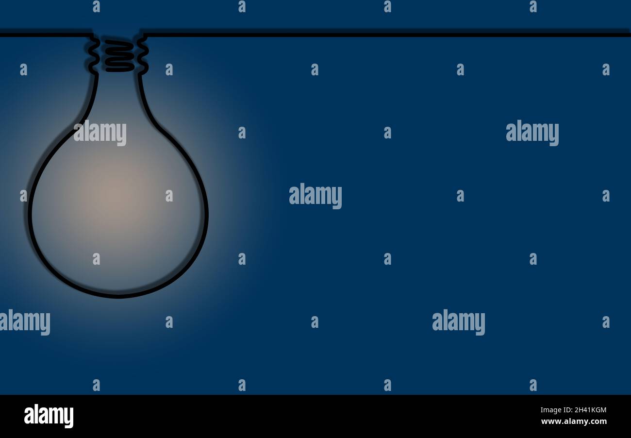 Glühbirne mit Idee Konzept Stockfoto