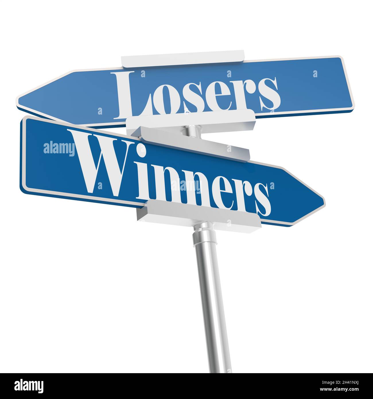 Sieger oder Verlierer Zeichen Stockfoto