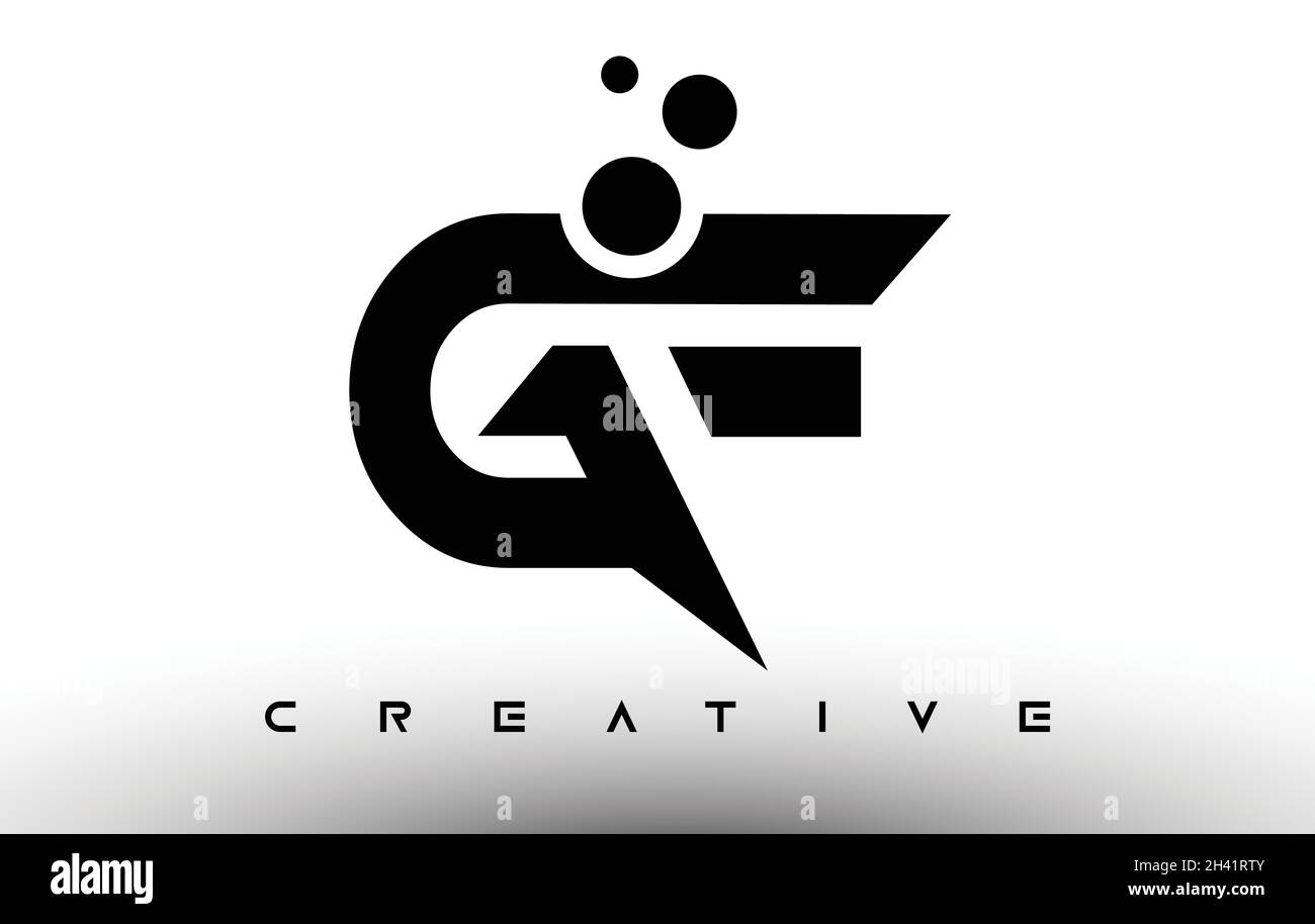 GF Elegantes Logo-Design mit Buchstaben. GF Letter Icon mit Creative Look Vektorgrafik Stock Vektor
