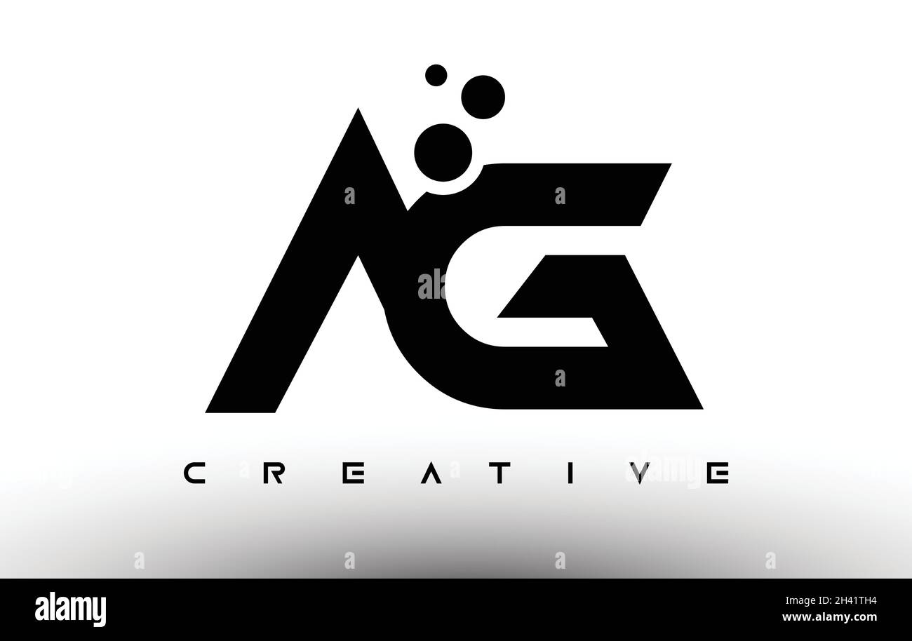 AG Elegantes Buchstabendesign Logo. AG-Letter-Symbol mit Vektorgrafik im Kreativlook Stock Vektor