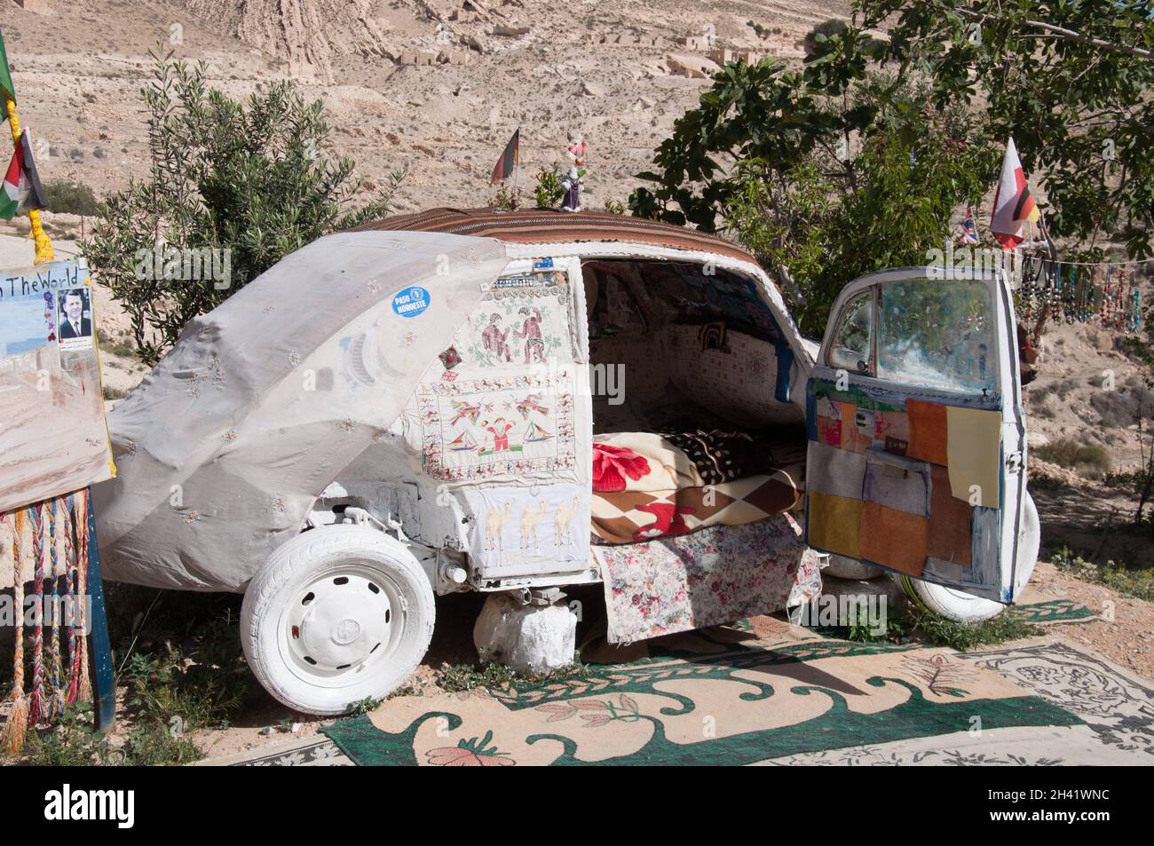 Das kleinste Hotel der Welt, Ash Shubak, Jordanien, Naher Osten Stockfoto