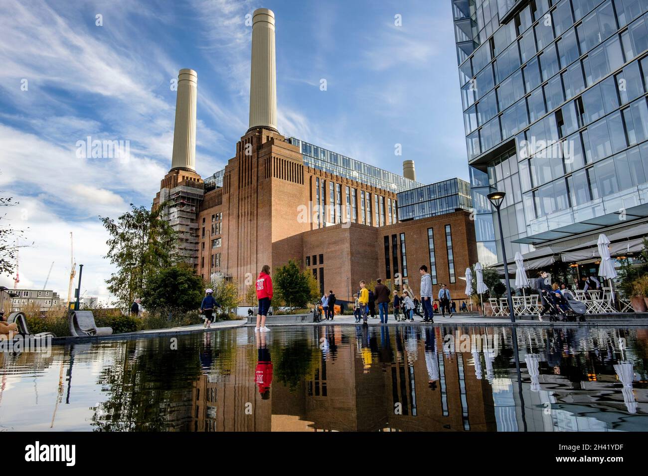 Battersea Power Station Reentwicklungsgebiet, Wandsworth, London, Großbritannien Stockfoto