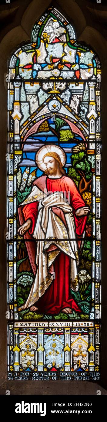 Buntglasfenster St. Andrew's Church Boyton, Suffolk Stockfoto