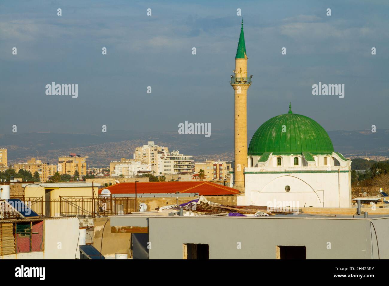 Die Al-Jazzar-Moschee der Stadt Acre Stockfoto