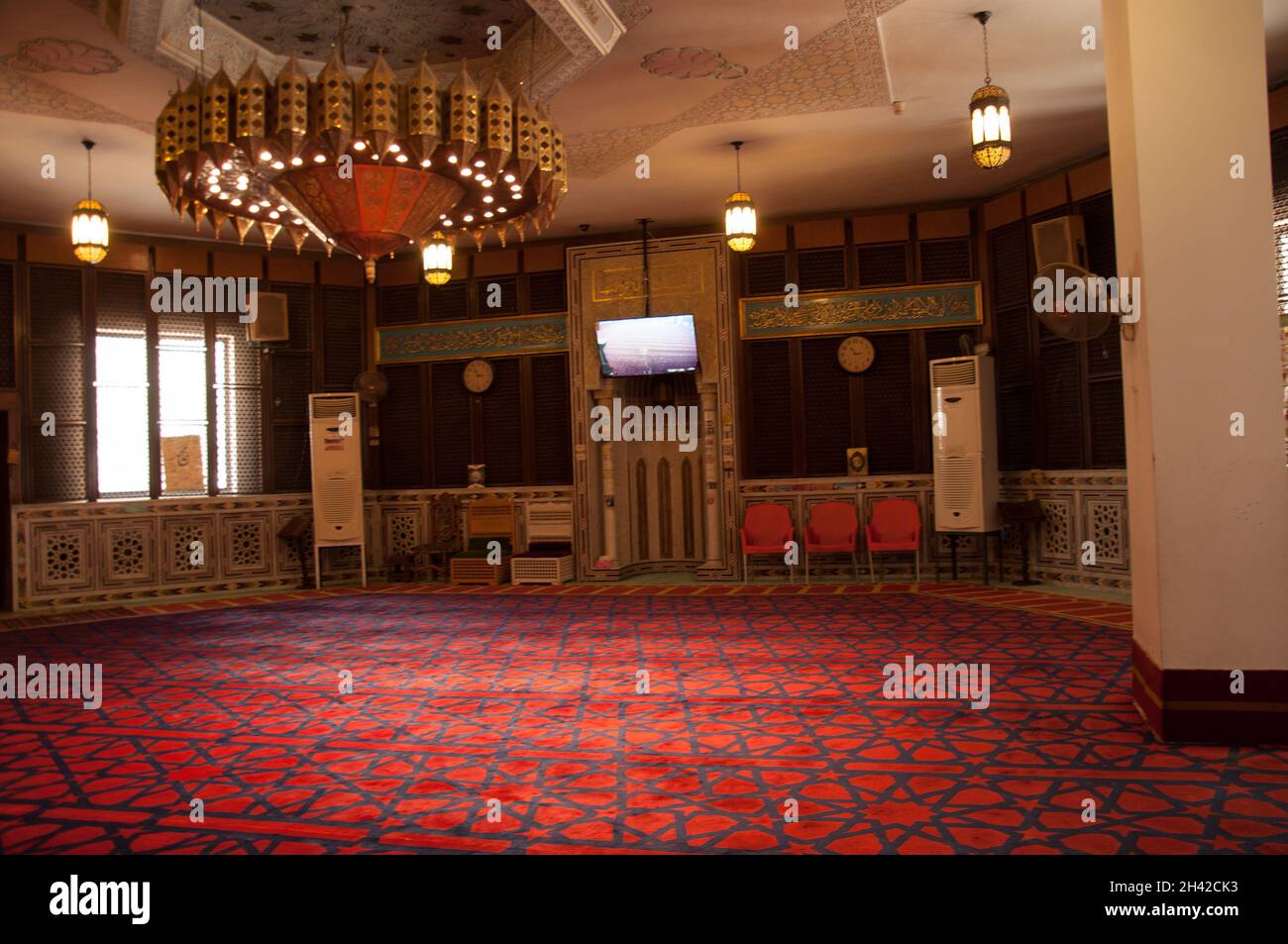 Gotteshaus für Damen, die Moschee des Märtyrerkönigs Abdullah bin Al-Hussein, Amman, Jordanien, Naher Osten Stockfoto